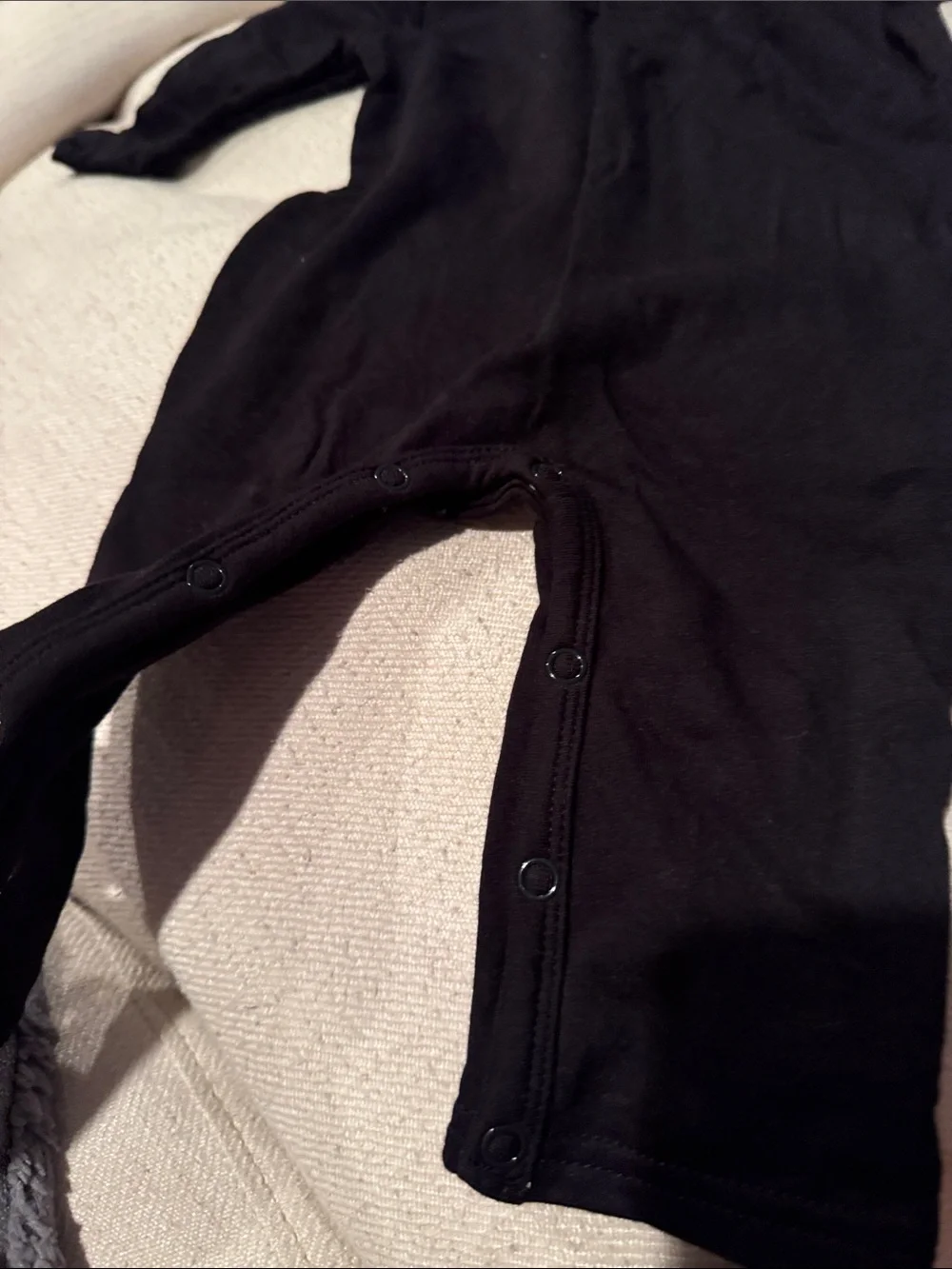 Little Sleepies Black Long-Sleeve Footed One-Piece